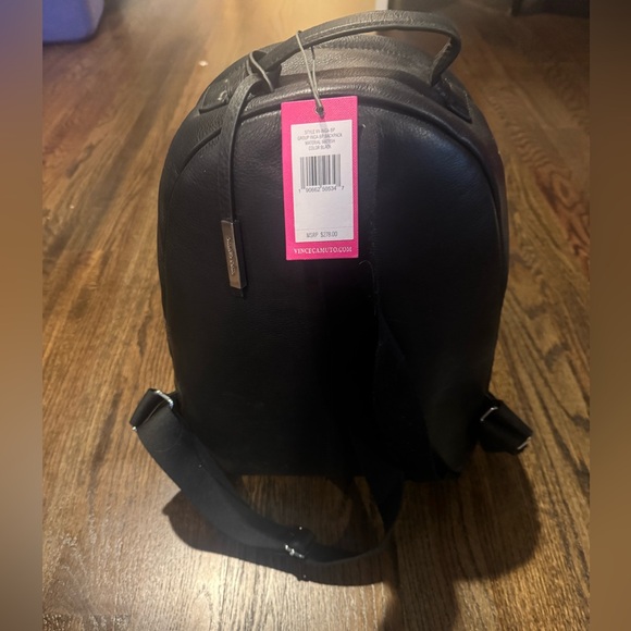 Vince Camuto Charcoal Leather Backpack - Picture 4 of 7
